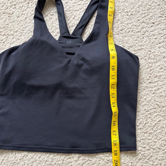 Alo Yoga Women's Airbrush Real Bra Tank Top - Black - Picture 8 of 10